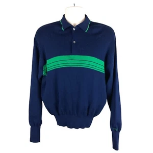 Mens NWT Vtg 1990s Polo Golf Ralph Lauren sweater size Medium M NOS Blue Green  - Picture 1 of 5