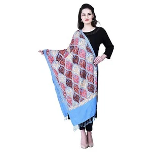 New Women's Kashmiri Aari Embroidered Viscose Shawl Stole Scarf Wrap - Picture 1 of 6