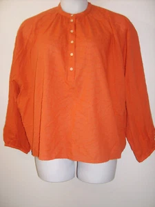 Universal Thread Size XXL Textured Orange Lightweight 3/4 Sleeve Henley Top - Picture 1 of 4
