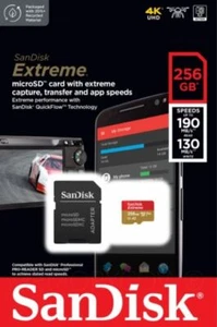 SanDisk Micro SD Card Extreme 64GB 128GB 256GB Class 10 U3 V30 Memory Card 2023 - Picture 1 of 28