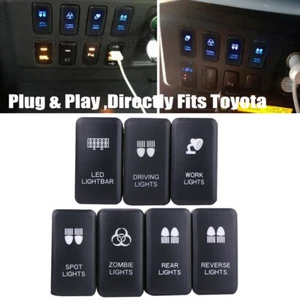 For Toyota LED Light Bar Switch Push Button Tacoma FJ Cruiser 4Runner Highlander - Foto 1 di 20