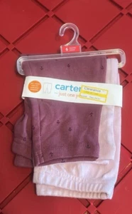 Carter’s 2-pack Pants Size 6 Months Pink Mauve  NWT Elastic Waist - Picture 1 of 2