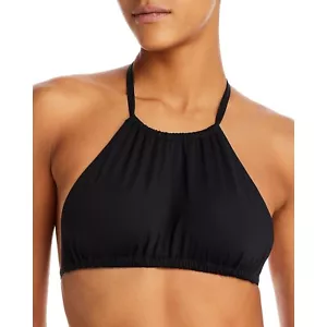 AQUA Swim Women's High Neck Halter Bikini Top Black B4HP - Picture 1 of 9