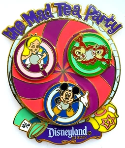 2006 - Prendedor comercial Disney - Disneyland "The MAD TEA PARTY" Spinner multinivel - Imagen 1 de 3