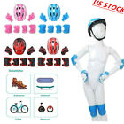 7Pcs Kids Cycling Safety Outfit Adjustable Helmet Knee Elbow Wrist Guard Pad Set