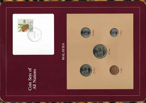 Coin Sets of All Nations Malaysia w/card UNC 1,20,50 Sen 1988 10 Sen 1982 5 1981 - Picture 1 of 2