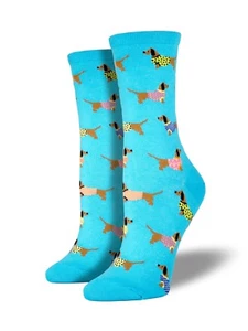 Socksmith Women's Socks Novelty Crew Cut Socks "Haute Dog" / Choose Your Color!! - Picture 1 of 4