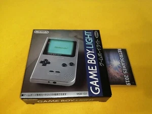 NINTENDO GAME BOY LIGHT SILVER EDITION BOXED MATCH SERIAL - Picture 1 of 5