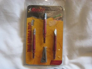 NEW TROPHY RIDGE ROCKET AEROHEADS THE HEMATIC 125 GRAIN ARCHERY ARROW BROADHEADS - Picture 1 of 2