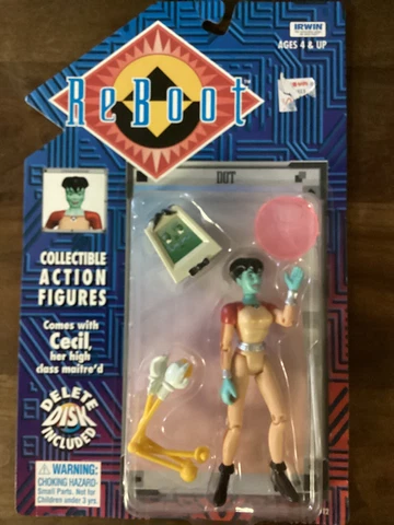 Reboot - Dot Collectible Action Figure with Cecil In Package NEW Pkg Great Cond Cover