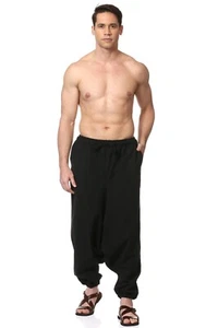 Regular Harem Yoga Pants Men Comfy Hippie Pant Loungewear Trousers - Picture 1 of 62