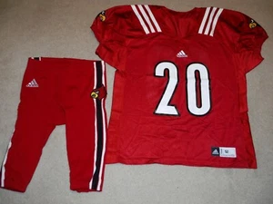 LOUISVILLE CARDINALS AUTHENTIC FOOTBALL JERSEY #20 WITH LOUISVILLE GAME PANTS - Picture 1 of 4