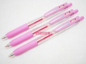 3 x Zebra Sarasa Clip 0,4 mm Ultra drobny chowany długopis kulkowy, różowy dla niemowląt