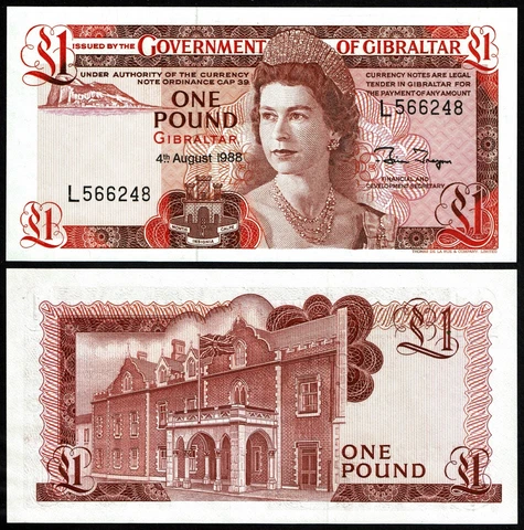 GIBRALTAR 1 Pound 1988 P 20e UNCIRCULATED Cover