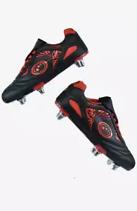 Rugby Boots Junior 6 Stud Lace Up - Kids Sizes 1-6 Durable Quality Brand Optimum - Picture 1 of 32