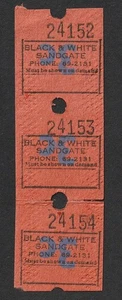 BILLETES DE AUTOBÚS VINTAGE BLANCO Y NEGRO SANDGATE QUEENSLAND 3 CENTAVOS - Imagen 1 de 2