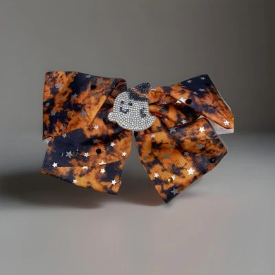 Negro y Naranja Halloween Fantasma Bruja Sombrero Brillante Alegría Pelo Moño Clip NUEVO Foto 1 de 4