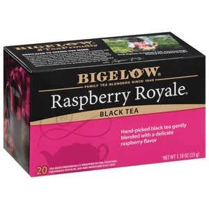Bolsas de té negro Raspberry Royale, con cafeína, 20 unidades, paquete de 6 - Imagen 1 de 6