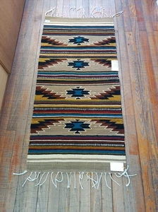 Alfombra de lana tejida a mano Zapotec; 22"x44"; ZP4-6 - Imagen 1 de 2