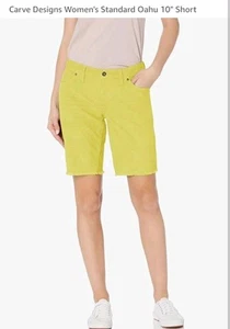 Sz 10 x 9.5" Carve Designs Oahu Shorts Citron Neon Yellow - Picture 1 of 12