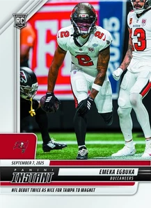 2025 Panini Instant NFL Emeka Egbuka ROOKIE CARD 1/688 SP Buccaneers #53 RC - Picture 1 of 2