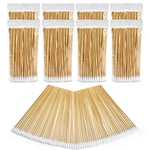 800 PCS Long Cotton Swabs, 6" Bamboo Handle - Cotton Swabs with Wooden Sticks... - Picture 1 of 8