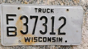 Wisconsin License Plate - Expired Truck FB-37312 - Picture 1 of 1