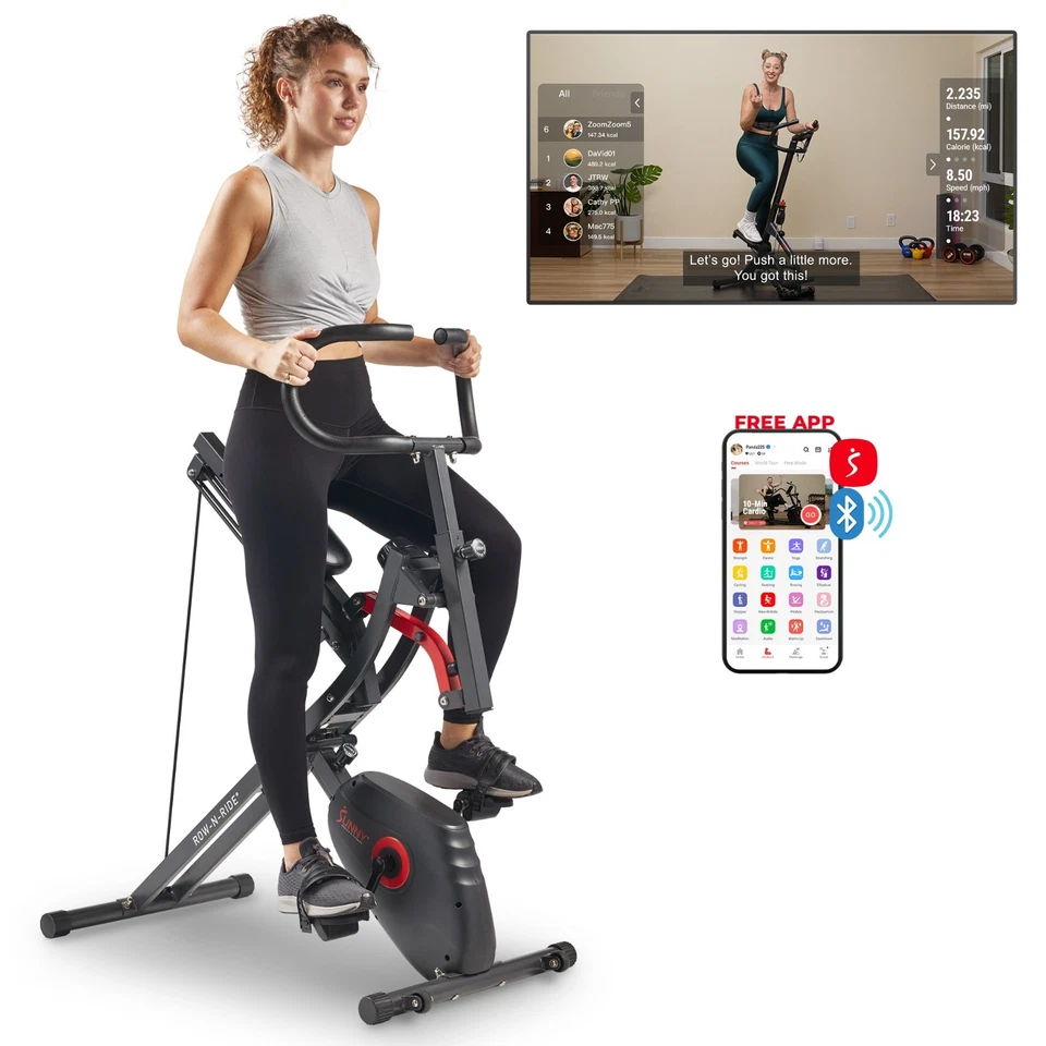Bicicleta estática Sunny Health & Fitness vertical Row-N-Ride® - SF-A022077 Foto 1 de 4