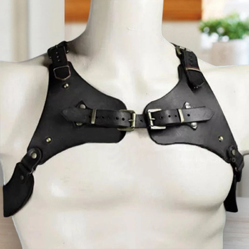 Arnês de peito de corpo medieval couro ecológico para homens acessórios de fantasia universais para - Imagem 1 de 1