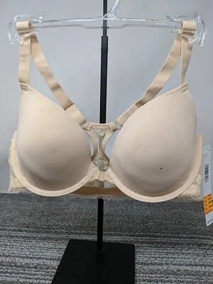 Sujetador para mujer DKNY talla 32DD cierre frontal correa en T con aros 458209 DPN NUEVO CON ETIQUETAS DEFECTUOSO Foto 1 de 4