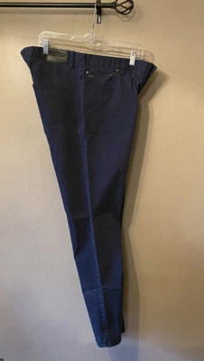 Pantalones de sarga para hombre Michael Kors ajustados azul marino talla 34 x 32 reales 36 x 31 Foto 1 de 4