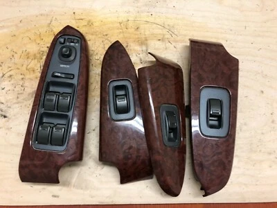 2004 05 2006 Acura MDX Master Power Swich Passanger delantero y trasero grano de madera fabricante de equipos originales Foto 1 de 4