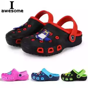 EUR24-35 Children Mules Clogs Kids Summer Garden Cute Cartoons Shoes Girl Boy - Picture 1 of 21