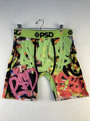 PSD Men's Graffiti $ Neon We Ball Boxer Briefs Multi Color New NWOT Size Large - Image 1 of 4