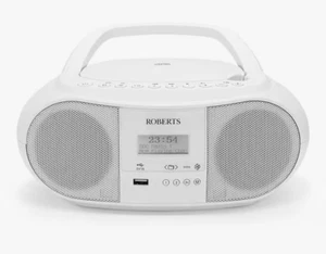 Roberts Zoombox 4 DAB DAB+ UKW USB CD Bluetooth Radio Ghettoblaster LCD Display Weiß - Bild 1 von 10