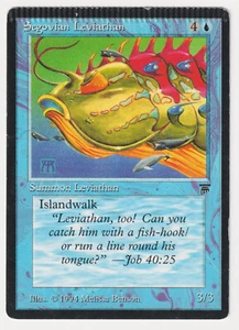 Crimped Segovian Leviathan HP Legends 1994 WOTC MTG Magic Factory Error Misprint - Picture 1 of 2
