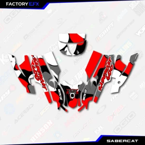 Red Camo Racing Graphics kit fits Arctic Cat Sabercat 600 Decals 03-06 F6 - Imagen 1 de 2