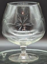 Vintage MCM Barware Brandy Snifter Six Point Star Susquehanna Glass #4151