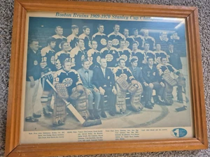 1969-70 Boston Bruins foto squadra originale 11 x 14 - ORR ESPO HODGE CHEEVERS ++ - Foto 1 di 2