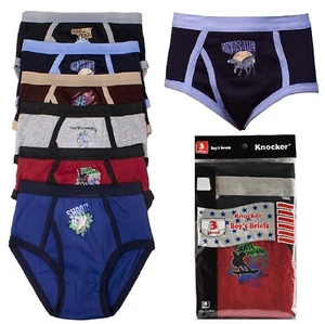 3 6 12 Boys Color Band Cotton Briefs Designs BC3450P Lot NEW Underwear SIze S~XL - Picture 1 of 8