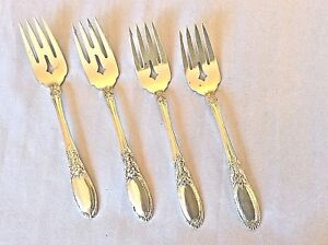 TOWLE OLD MIRROR STERLING Silver SALAD FORKS SET OF 4 No Monogram #T032  6 3/8"