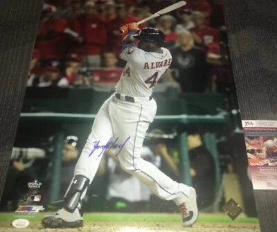Yordan Alvarez Houston Astros Signed 16x20 Photo JSA WITNESS COA World Series HR - Image 1 of 2
