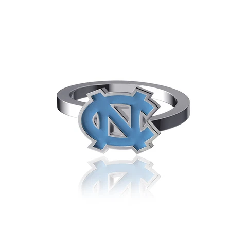 Dayna Designs North Carolina Tar Heels Bypass Enamel Silver Ring Cover