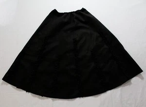Venera Arapu Girl's Mave Chips Ruffled A-Line Skirt LB3 Black Size 18/Medium - Picture 1 of 4