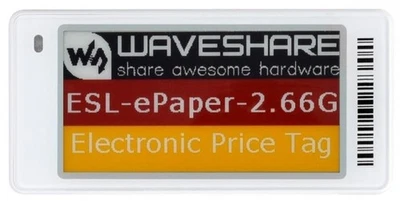 Waveshare ESL-ePaper-2.66G, 2,66" E-Paper Display, 296x152, BLE 5.1, 4 Farben, - Bild 1 von 4