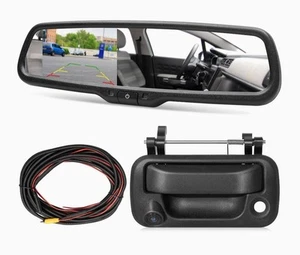 RED WOLF Tailgate Backup Camera + 7" Rear View Mirror Screen Fit 04-14 Ford F150 - Picture 1 of 6