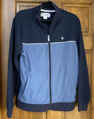 "CHAQUETA DEPORTIVA PINGÜINO MUNSINGWEAR TALLA M Azul Claro + Oscuro Retro De Colección 40x26""" Foto 1 de 4