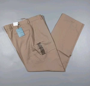 Jos A Bank Pants Mens 38x32 Khaki Flat Front Stays Cool New - Picture 1 of 4