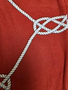 Lularoe Kids L/XL Leggings- NWOT- Red with White Anchor Boating Rope - Picture 1 of 3