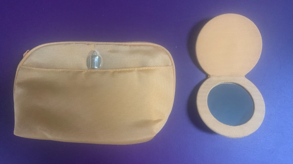 Bolsa de viaje cosmética vintage Christian Dior perfumes con espejo 9" x 5" NUEVA sin etiqueta Foto 1 de 1